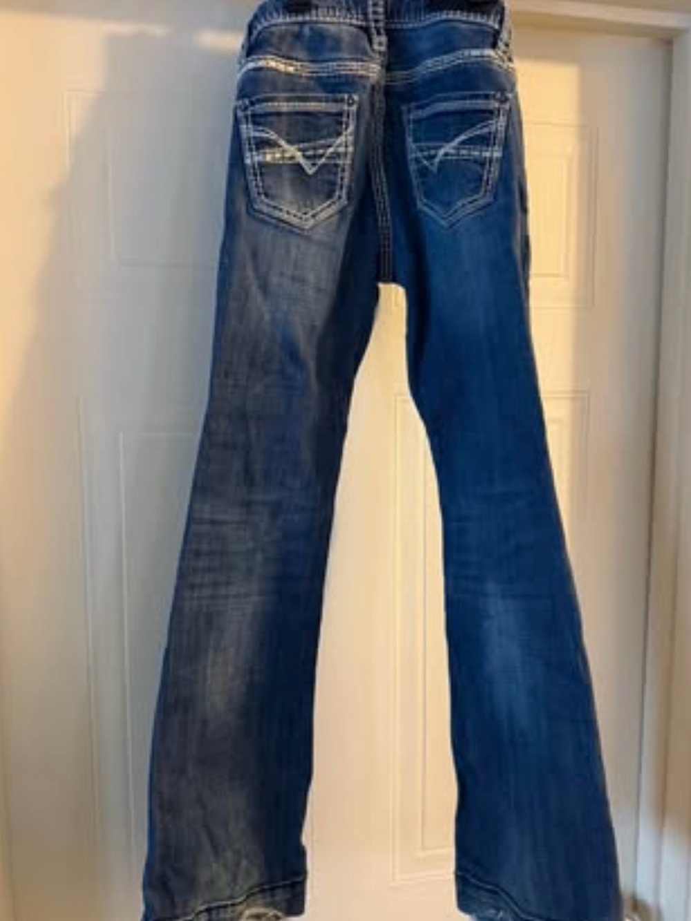 Girls Blue Bootcut Jeans - Classic Dark Wash